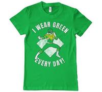 Power Rangers Officially Licensed I Wear Green Every Day Mens T-Shirt (Green), X-Large