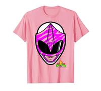Power Rangers Pink Ranger Retro Print Big Face T-Shirt