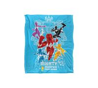 Power Rangers Polygon Blast Silky Touch Super Soft Throw Blanket 152 X 127 Cm In White White One Size
