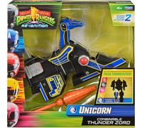 Power Rangers Blue Ranger Unicorn Thunderzord Action Figure - Mighty Morphin Zord Toy with Boulder-Throwing & Horn Strike Features