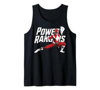 Power Rangers Red Ranger Karate Action Pose Logo Tank Top