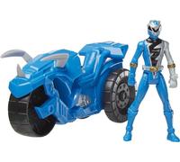 Power Rangers Dino Fury Rip N Go Tricera Battle Rider and Dino Fury Blue Ranger 6-Inch-Scale Vehicle and Action Figure, Toys Kids 4 and Up