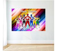 Power Rangers Wall Sticker - Group Poster Wall Decal Kids Bedroom Mural Vinyl Art (60cm Width x 40cm Height)