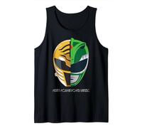 Power Rangers White Green Ranger Face Off Tank Top