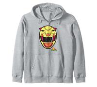 Power Rangers Yellow Ranger Sabertooth Tiger Big Face Zip Hoodie