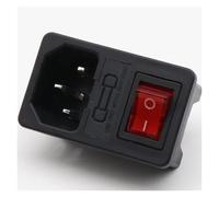Power Rocker Switch Fused IEC 320 C14 Inlet Socket Fuse Connector 10A 250V B2C