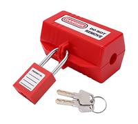 Power Safety Lockout Kit, Power Lockout Device, Electrical Lock, with 38mm/1.5in Long Padlock, for Air Conditioner TV Industry Chemistry (Small Lock Box + 38mm Padlock)