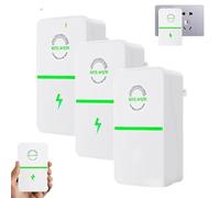 Power Saver Uk Plug, Electric Saver for Home & Office, Voltage Stabiliser with Capacitor, Dirty Electricity Filter Plug, Reduce Electric Bill, Lug & Play Energy Saver for Appliances (3pcs)