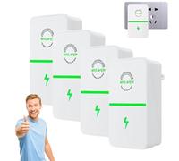 Power Saver Uk Plug,Energy Saver,Intelligent Energy Saving Device Plug-In Uk Plug,Smart-Capacitor Voltage Stabilizer,Surge Protection For Appliances,Cuts Bills & Filters Dirty Power (4 pc)