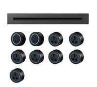 Power Socket Adapter, Wall-Mounted Sliding System, Two-Way Track Design, Anti-Shock, 8000W Power Capacity, Ideal for Home and Office Use