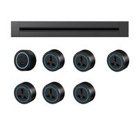 Power Socket Adapter, Wall-Mounted Sliding System, Two-Way Track Design, Anti-Shock, 8000W Power Capacity, Ideal for Home and Office Use