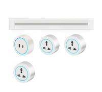Power Socket Adapter, Wall-Mounted Sliding System, Two-Way Track Design, Anti-Shock, 8000W Power Capacity, Ideal for Home and Office Use