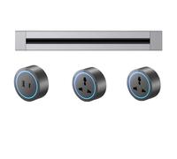Power Socket Adapter, Wall-Mounted Sliding System, Two-Way Track Design, Anti-Shock, 8000W Power Capacity, Ideal for Home and Office Use