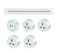 Power Socket Adapter, Wall-Mounted Sliding System, Two-Way Track Design, Anti-Shock, 8000W Power Capacity, Ideal for Home and Office Use