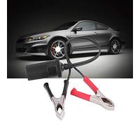 Power Socket Adapter with Clips 12V Car Battery Terminal Clip-on Cigarette Lighter Socket Adapter Auxiliary Power Clamps