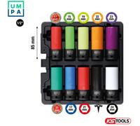 KS Tools Power Socket Set 515.0890 – 1/2-inch Special Aluminium Rims, 10 Pieces