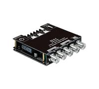 Power Sound Module - Audio Amplifier Board for Home Studio | Black Aluminum Alloy 2.1 Channel, Compact 9.3x9x2.2cm Design, Speaker Control for Party Outdoor Car Theater