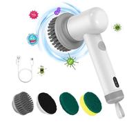Power Spin Scrubber Cordless, Electric Spin Scrubber with 2 Speed, Handhold Electric Cleaning Brush Scrubber for Floor and Cars, Power Scrubber with 3 Replaceable Brush Heads for Kitchen,Bathroom