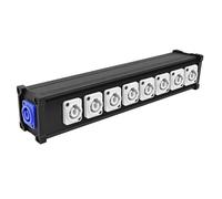 Power Splitter Box Input to Output 1 to 8, 8 Channel Multi Way Out Connector, Power Distribution Box for LED Screen Beam Moving Head Light, Stage Light Power, Outside and Indoor Use