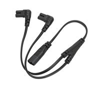 Power Splitter Cable, 1 X Iec 320 C8 to Dual C7 Wire, 1 in 2 Out Power Splitter Cable, 100-250V Pvc Covered for LCD Monitors Desk Lamps Speakers