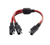 Power Splitter Extension Cable with Two SAE Output | Single SAE Connection Split Into Two Outputs, 20 a Current, Motorcycle Charging and Solar Battery Setups