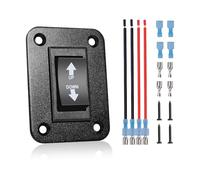 Power Stabilizer Switch RV Jacks Leveling Momentary Reverse Polarity Rocker Switch 20A 12V DC with Harness Screws for Camper 5th Wheel Trailer Awnings (UP/Down)