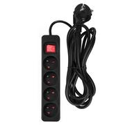 Power Strip 4 Outlets 3m 3x1.5mm2 Black ON/OFF 90-185