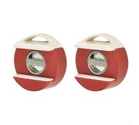 Power Strip Holder Adjustable Suction Bracket for Table Kitchen - Detachable Wire Tamer for Multiple Sockets & USB Hubs - No Drill Cord Manager 9.5cm(2pcs Red)