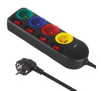 Power Strip Maclean 4 Outlets USB Switches 1.5m MCE508 B