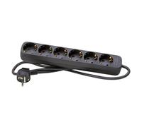 Power Strip Multi Socket 6-Way Black 1.4 M