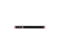 Power Strip PDU Rack 1U 230V/10A 8x C13 I-CASE STRIP-813T