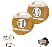 Power Strip Wall Mount with Suction Cups, Punch-Free Wall Mount Socket Holder, Self-Adhesive Power Strip Holder, Socket Holder for Cable Management in Home, Office & Kitchen (2Pcs*Yellow)