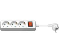 51285 Extension cable 3G1.5mm² 1.5m PVC white Number of sockets: 3 16A GOOBAY