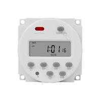 Power Supply 220V Digital 7 Days Programmable Timer Switch Electronic Lighting Daily Time Relay Programmer CN101A 1Pcs(220V without 4 wires)