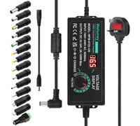 Power Supply 5A 120W Adjustable Variable AC/DC Adapter Charger, 100V-240V AC to DC 3V~24V Converter with LED Voltage Display & 14 Tips & Polarity Converter (5A)
