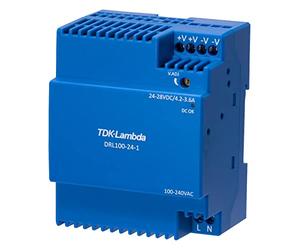 POWER SUPPLY, AC-DC, 24V, 4.2A, AC/DC DIN Rail Mount Power Supplies, Qty.1 | DRL-100-24-1