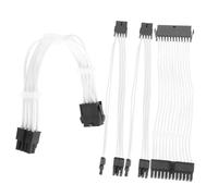 Power Supply Cable Extension Kit 20cm White for Atx Power Supply