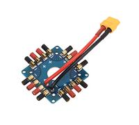 Power Supply Distributor Board, Plastic RC Power Supply Distribution Board with XT60 Plug 3.5mm Banana Connectors for RC Drone Part