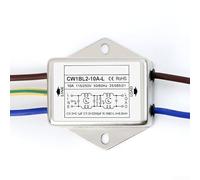 Power Supply Filter AC 250V for CW1BL2-3A-L / 6A-L / 10A-L, Anti-Interference Mains Filter with Noise Reduction, Silver Alloy Housing for Data(C)
