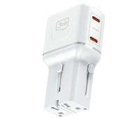 power supply for Smartphone / Tablet 2x USB-C 45W with UK / EU / US / AUS Plugs