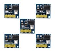 Power Supply Module Double Panel Voltage Conversion Module 5 Pcs for Experiment Brass 12VDC Input 3.3/5/12VDC Output