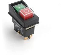 Power Switch Button 1PC AC250V 16A Waterproof Electromagnetic Push 4/5Pin KJD17 KLD-28ACK-21 220-240V Protection Starter Safety(4 Pins)