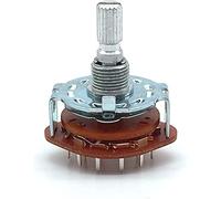 Power Switch Button 1pc RS25 Shaft Panel Mount 4P3T Band Rotary Selector 4 Pole 3 Position 20MM Plum with Cap(Without Knob)