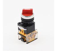 Power Switch Button 22mm Self-Lock Selector 1NO1NC 2/3 Positions Rotary Switches DPST 4 Screws 10A400V ON/Off Red Green Black(Rosso,2 Positions 1NO1NC)