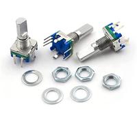 Power Switch Button 3pcs/lot 14 x 12 x 6mm Shaft 6mm Hole 7mm 5Pin D Shaft 20 Detents Points 360 Degree Rotary Encoder w Push Button Potentiometer Electromechanical components