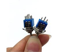 Power Switch Button 5pcs Mini Locking Toggle SPDT 3 Pin ON ON Rocker 3A 125VAC DPDT 6Pin 2 Position(6pin on on)