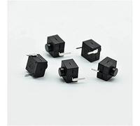 Power Switch Button 5pcs red/Black Small Micro self Locking 8 * .4 wit 2 feet with Lock Light Touch L068-A DC30V1A(5 Black)