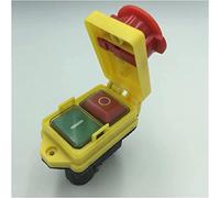 Power Switch Button CK21 2-Button IP54 Waterproof Botton 5-Pin Momentary Electromagnetic 250VAC 16A A 5E4 Cutting Machine(With Cover 5-pin)