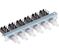 Power Switch Button Interlock Push Piano Type DPDT 6 Pin 4/6/8 Row Straight Through Hole Long Service Life for Electronic Products(Dpdt 6 Pin 6 Row)
