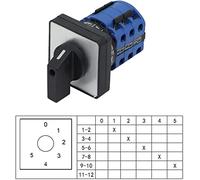 Power Switch Button LW28-10 LW26-10 10A Series Electric 1/2/3/4/5/6/7/8P 4/8/16/32 Terminals Rotary Cam Changeover with Screws Useful Tool(10a-0-5,2P-8 terminals)
